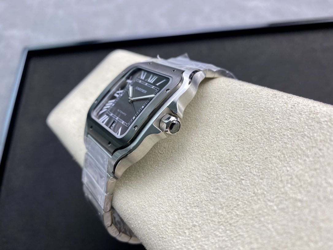V6廠複刻卡地亞 陶瓷圈口 山度士系列9015機芯40mm高仿手錶