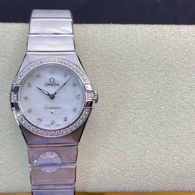 AF廠高仿歐米茄第五代星座系列28mm石英腕表複刻手錶