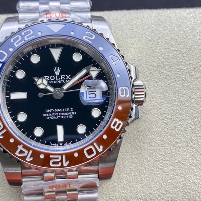 N廠高仿勞力士格林尼治系列可樂圈(可口可樂)紅藍陶瓷圈40MM 3285機芯複刻手錶