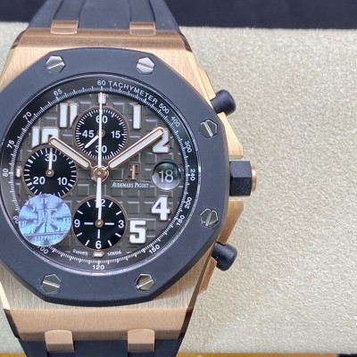 JF出品爱彼AP25940可选其它颜色盘26170玫瑰金壳胶圈直径42mm 搭载7750计时机芯 JF出品爱彼AP25940可选其它颜色盘26170玫瑰金壳胶圈直径42mm 搭载7750计时机芯
