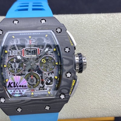 KV臺灣廠複刻理查德米爾RM-011鍛造碳纖維計時系列高仿手錶