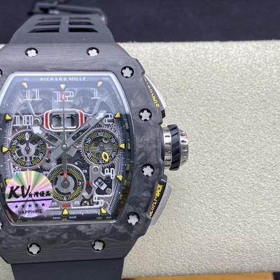 KV臺灣廠複刻理查德米爾RM-011鍛造碳纖維計時系列高仿手錶