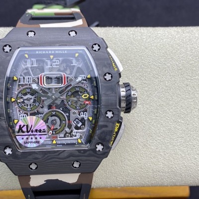 KV臺灣廠複刻理查德米爾RM-011鍛造碳纖維計時系列高仿手錶