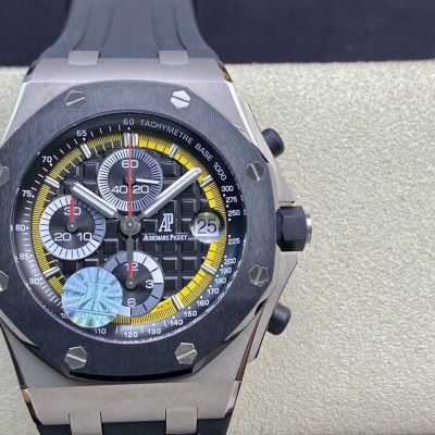 JF廠高仿愛彼 AP26207io型F1賽車手布埃米限量版鈦金屬殼套陶瓷圈口CAL.3126機芯 42mm 複刻手錶