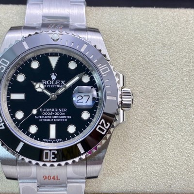 N廠V10S版高仿勞力士黑水鬼SUB潛航者系列3135機芯904鋼40MM複刻手錶