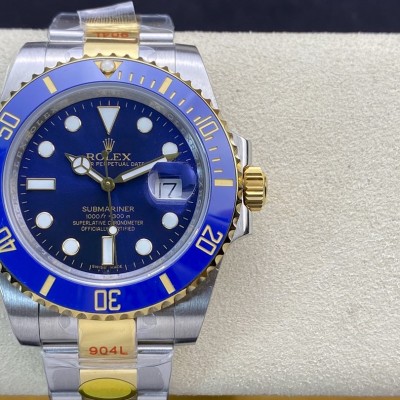 高仿勞力士潛水型系列間金藍水鬼可選配2836/3135機芯40MM複刻手錶