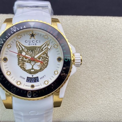 原單古馳GUCCl新款中性潛水表瑞士ETA石英機芯40 mm複刻手錶