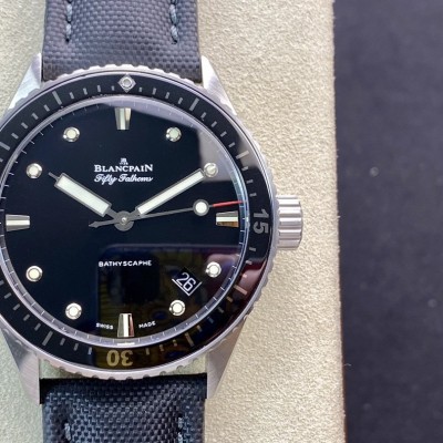 8F廠高仿寶珀(Blancpain)五十尋50尋系列 5000-1110-B52A自製Cal.1315機芯43MM複刻手錶