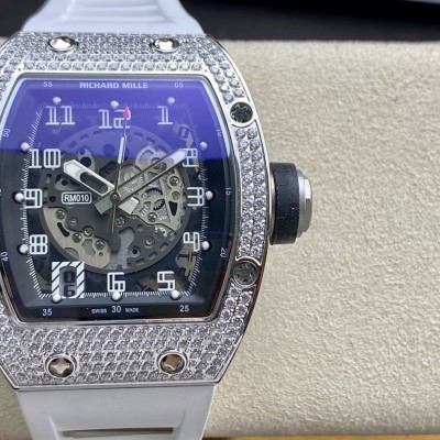 高仿理查德米勒Richard Mille 滿鑽RM010系列全自動機械機芯41MM複刻手錶