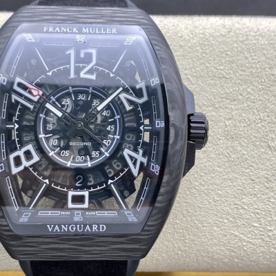 高仿法蘭克穆勒 Franck Muller FM Vanguard Carbon V45碳纖維鏤空44MM複刻手錶手表 高仿法蘭克穆勒 Franck Muller FM Vanguard Carbon V45碳纖維鏤空44MM複刻手錶手表