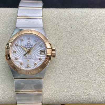 SSS廠 3S出品高仿OMEGA歐米茄 女 星座系列腕表搭載8520機芯27MM複刻手錶 SSS廠 3S出品高仿OMEGA歐米茄 女 星座系列腕表搭載8520機芯27MM複刻手錶