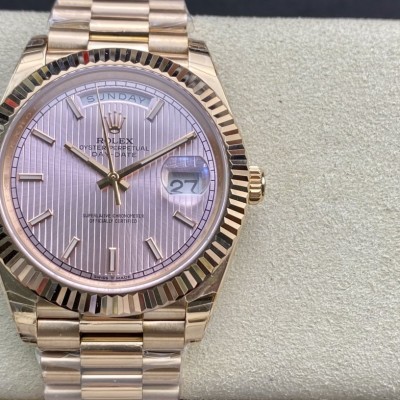 稀缺款 EW Factory最新力作V2升級版高仿勞力士Rolex星期日志型3255機芯40mm複刻手錶
