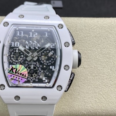 KV臺灣廠 強勢來襲高仿理查德米爾RM-011白色陶瓷限量款複刻手錶手表