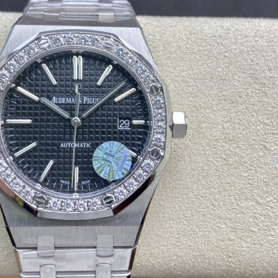 改裝專案:圈口改莫桑鑽圈 JF廠標杆神器 愛彼AP 15400超強"V5"升級版9015機芯41MM複刻手錶