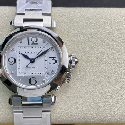 V9廠高仿卡地亞帕莎系列W31074M7女士Cal.049機芯35MM複刻手錶