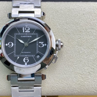 V9廠高仿卡地亞帕莎系列W31074M7女士Cal.049機芯35MM複刻手錶