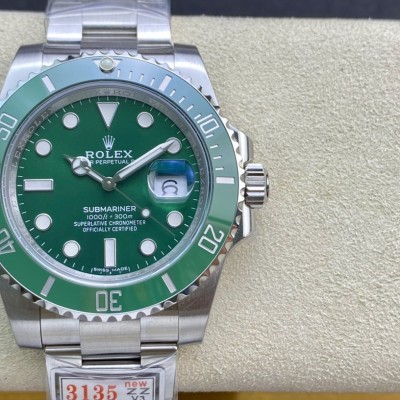 ZZ廠高仿勞力士無曆黑水鬼,黑水鬼,綠水鬼,V3版3135機芯40MM複刻手錶