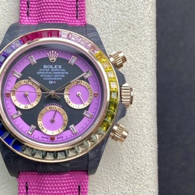 精仿勞力士Rolex ,Rainbow彩虹圈迪通拿風靡上市 Diw的創造力與工藝石英計時機芯複刻手錶