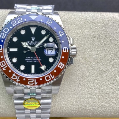 N廠高仿勞力士格林尼治可樂圈（可口可樂）紅藍陶瓷圈3285機芯40MM複刻手錶