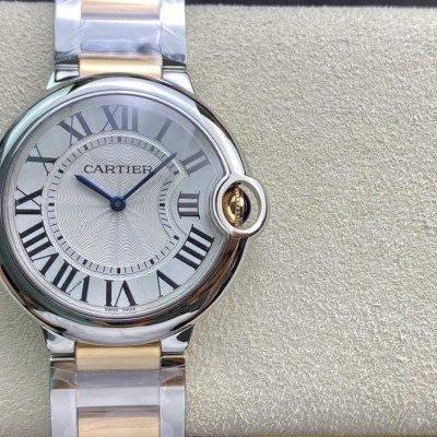 V6廠V7版一表一卡一碼高仿卡地亞藍氣球系列36mm 搭載石英機芯複刻手錶