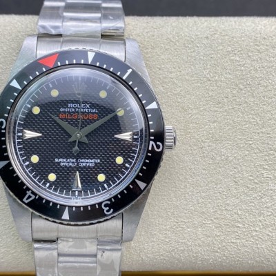 稀缺款BP高仿勞力士Milgauss閃電限定款無曆復古泡泡鏡黑水鬼複刻手錶 稀缺款BP高仿勞力士Milgauss閃電限定款無曆復古泡泡鏡黑水鬼複刻手錶