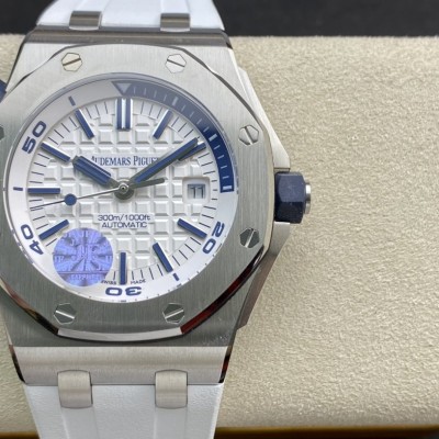 JF精品高仿愛彼AP皇家橡樹15710系列白陶瓷搭載複刻原版3120機芯複刻手錶