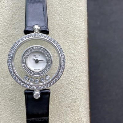 高仿蕭邦-Chopard透明滾珠快樂鑽HAPPY DIAMONDS系列複刻手錶