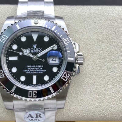 AR高仿勞力士黑水鬼綠水鬼超級＂V4版＂SUB水鬼116610系列2824機芯複刻手錶