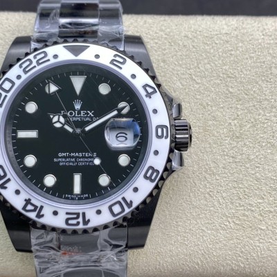 VR Factory勞力士黑化格林尼治魔改“GMT-Master II: Oreo”此改裝款以勞力士116710為藍本複刻手錶
