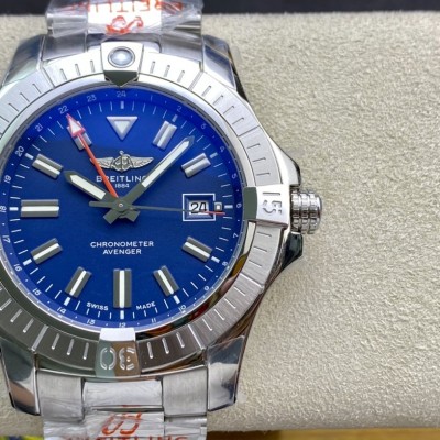 GF高仿百年靈復仇者GMT雙時區自動機械腕表45mm(Avenger Automatic GMT 45)精仿高仿手錶