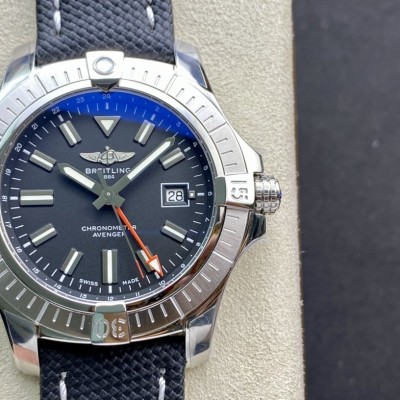 GF廠高仿表百年靈復仇者GMT雙時區自動機械腕表45mm（Avenger Automatic GMT 45）複刻手錶