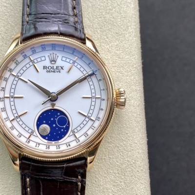 超級切利尼—來襲KZ Factory勞力士天然隕石月相切利尼Cal.3195機芯複刻手錶仿表