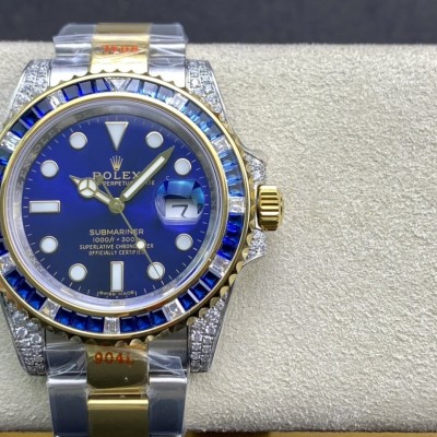 TW廠海外鑲鑽定制版奢華大作勞力士 滿鑽水鬼SUB潛水型複刻手錶 TW廠海外鑲鑽定制版奢華大作勞力士 滿鑽水鬼SUB潛水型複刻手錶