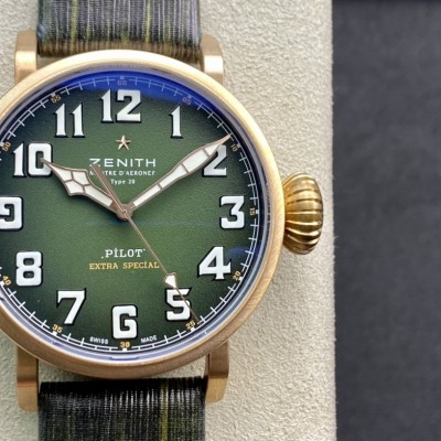 XF廠真力時卡其綠青銅大飛高仿手錶