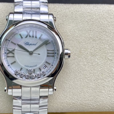 YF廠高仿蕭邦HAPPY DIAMONDS快樂36MM鑽鋼帶款複刻手錶