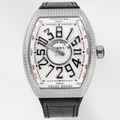 ABF Factory高仿法蘭克穆勒Vanguard腕表V45 CRAZY HOUR瘋狂時間系列複刻手錶