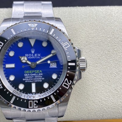 NOOB FACTORY又名N廠手錶仿表勞力士最新904L超級漸變藍鬼王126660(字面6點有皇冠logo)複刻手錶