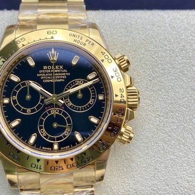 N廠手錶仿表勞力士ROLEX黃金迪黑盤迪通拿專屬Cal.4130自動上鏈機芯,N廠手錶