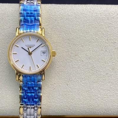 浪琴瑰麗系列石英情侶腕表男裝直徑40mm/女裝直徑24mm,N廠手錶