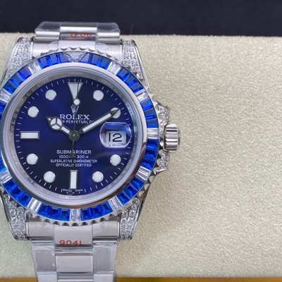 渣男同款仿表勞力士滿鑽藍水鬼複刻表,N廠手錶 渣男同款仿表勞力士滿鑽藍水鬼複刻表,N廠手錶