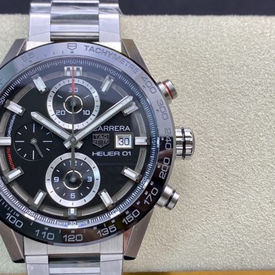 XF廠手錶43mm泰格豪雅卡萊拉01計時碼表仿表,N廠手錶