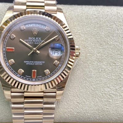 EW Factory力作V2版高仿勞力士Rolex星期日志型3255機芯40mm仿表