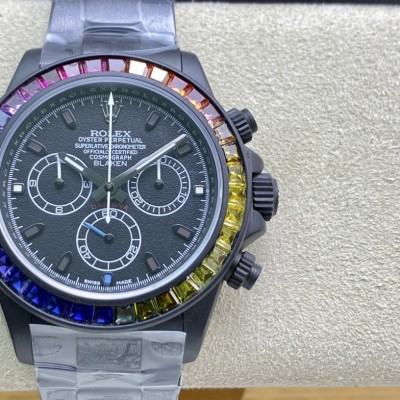 仿表Blacken改裝表TW廠手錶高仿勞力士碳黑鋼皇改裝迪通拿系列複刻手錶