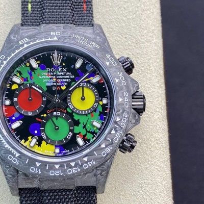 JH厂手表仿表劳力士宇宙计时迪通拿系列之碳纤维定制版4130机芯,N厂手表