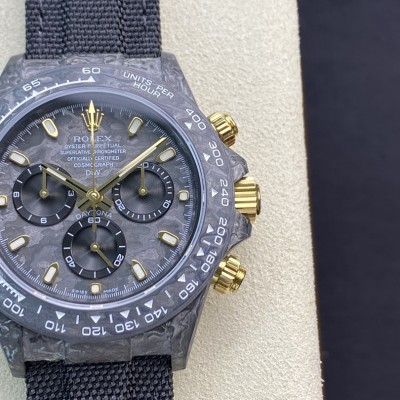 JH廠手錶仿表勞力士宇宙計時迪通拿系列之碳纖維定制版4130機芯,N廠手錶