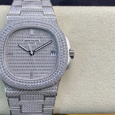 仿表PPF廠手錶V4版百達翡麗滿鑽超級鸚鵡螺高仿表,N廠手錶