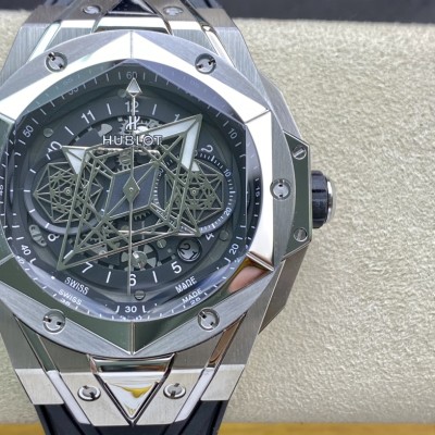 Hublot仿表恒寶/宇舶計時機械款劍鋒全新Big Bang Sang Bleu II 刺青腕表,N廠手錶