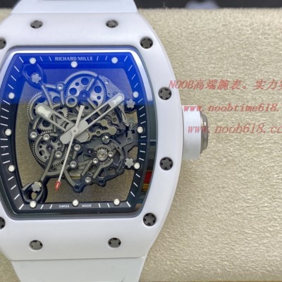 ZF廠手錶新品理查德白陶瓷RM55仿表,N廠手錶