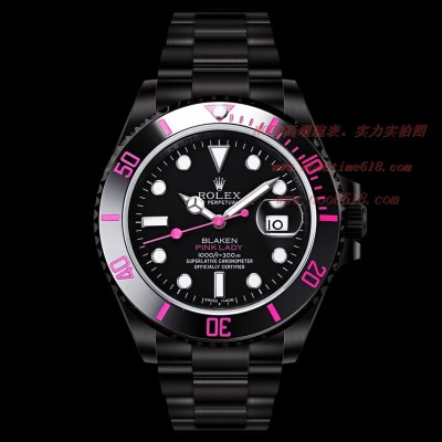 改裝手錶BLAKEN勞力士 Rolex 碳黑鋼皇水鬼系列,N廠手錶