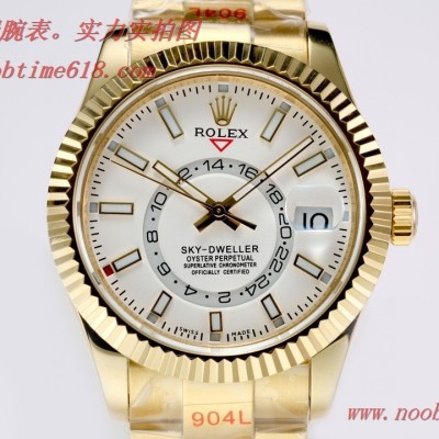 TW廠手表仿錶勞力士Rolex Sky-Dweller 縱航者型外圈月份能轉動,N廠手錶